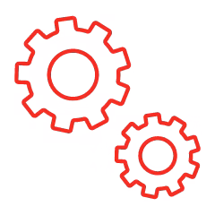 Industrial icon red